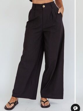 Selfie Leslie Philomena Wide-Leg Pants Black